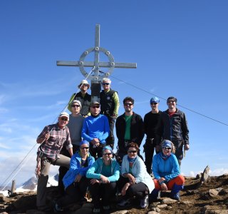 5. Tag - Gipfelbild auf dem Fluchtkogel, exakt 3.500 m hoch