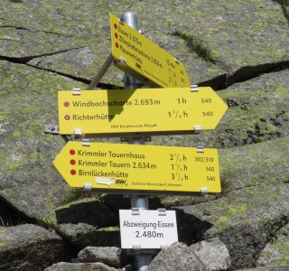 6. Tag - Zunächst führt unser Weg über die Windbachscharte (2.690 m)