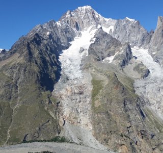 Tour du Mont Blanc 4. Tag - Blick von Süden auf den Mont Blanc di Courmayeur