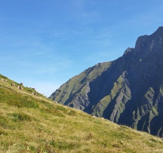 Tour du Mont Blanc 5. Tag - Nach dem Grand Col Ferret (2.537 m) führt der Weg auf schweizer Boden hinab nach Ferret