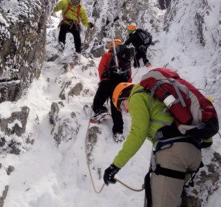 Winterliche Kletterei Piz Buin 2916