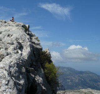 Auf dem Gipfel des Puig de na Franquesa