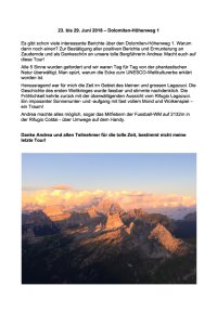 von Silivia Specker - Dolomiten Höhenweg 1 2018