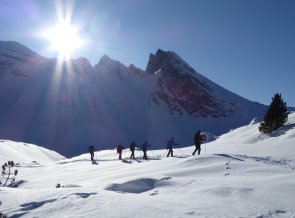 Schneeschuhtage auf der Faneshütte, Dolomiten