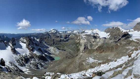 Valmalenco Blick nach Westen von der Punta Marinelli