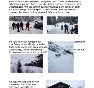 von Karin Stallmach - Schneeschuhwochenende Schwarzwassertal 2020