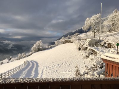 Aussicht Winter Balkon