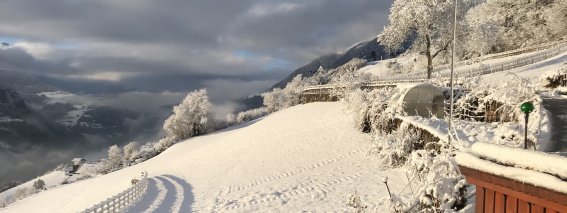 Aussicht Winter Balkon