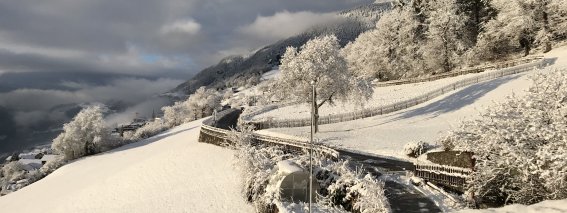 Aussicht Winter Balkon
