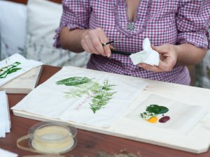 Basteln Kräuterdruck