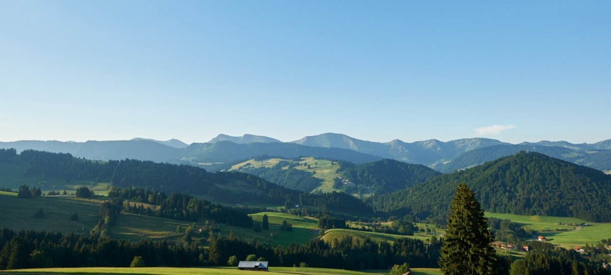 Oberstaufen- Panorama Nagelfluhkette und Hochgrat