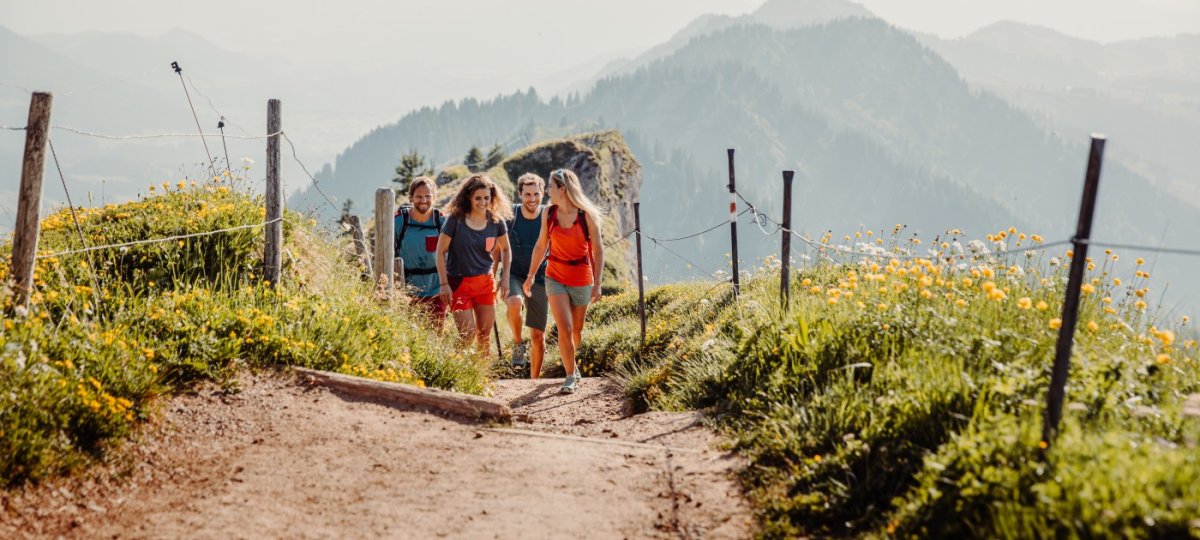 Wandern auf der Nagelfluhkette im Naturpark