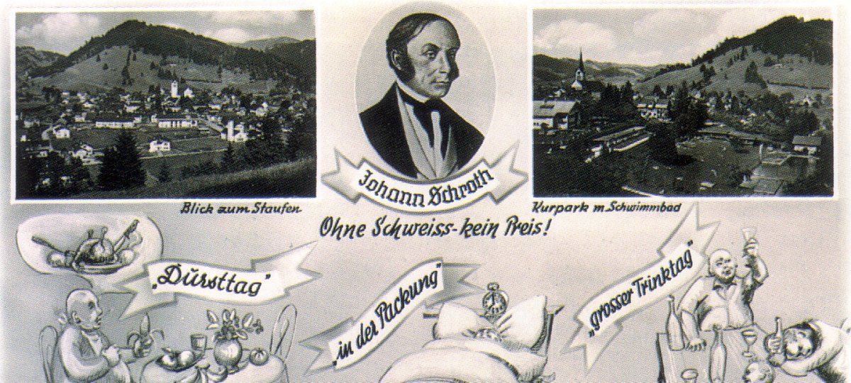 Postkarte Schrothkurort Oberstaufen
