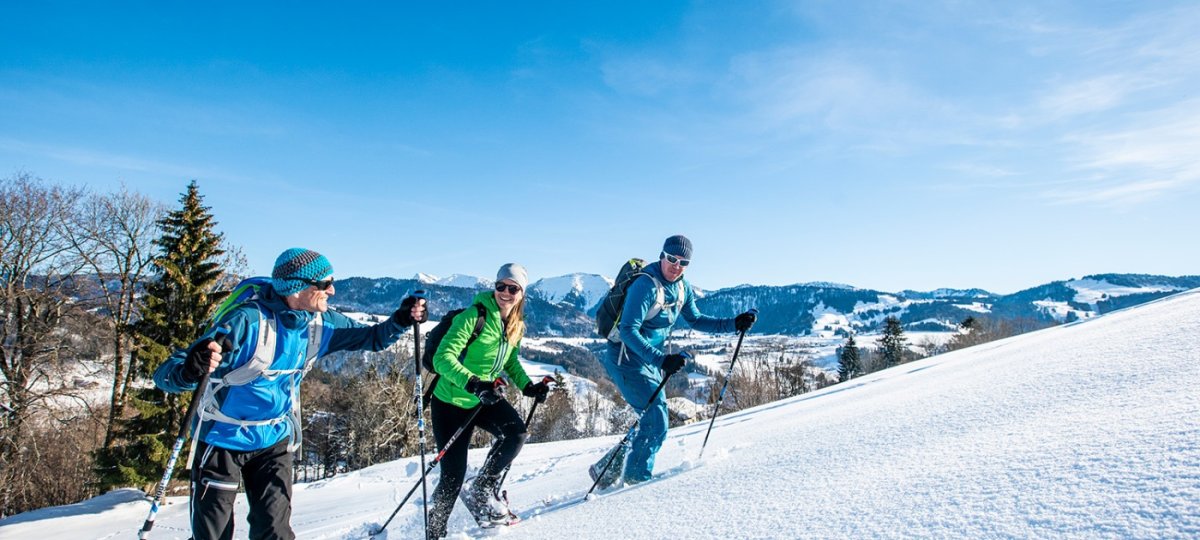 Wandern im Winter rund um Oberstaufen