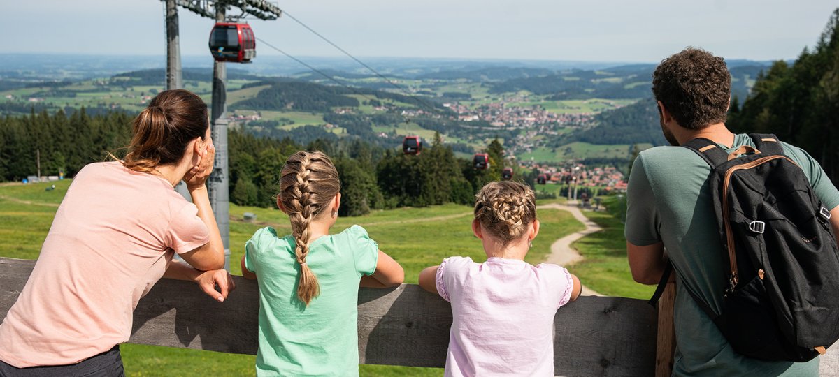 Ausblick auf die Bergbahn im Allgäu