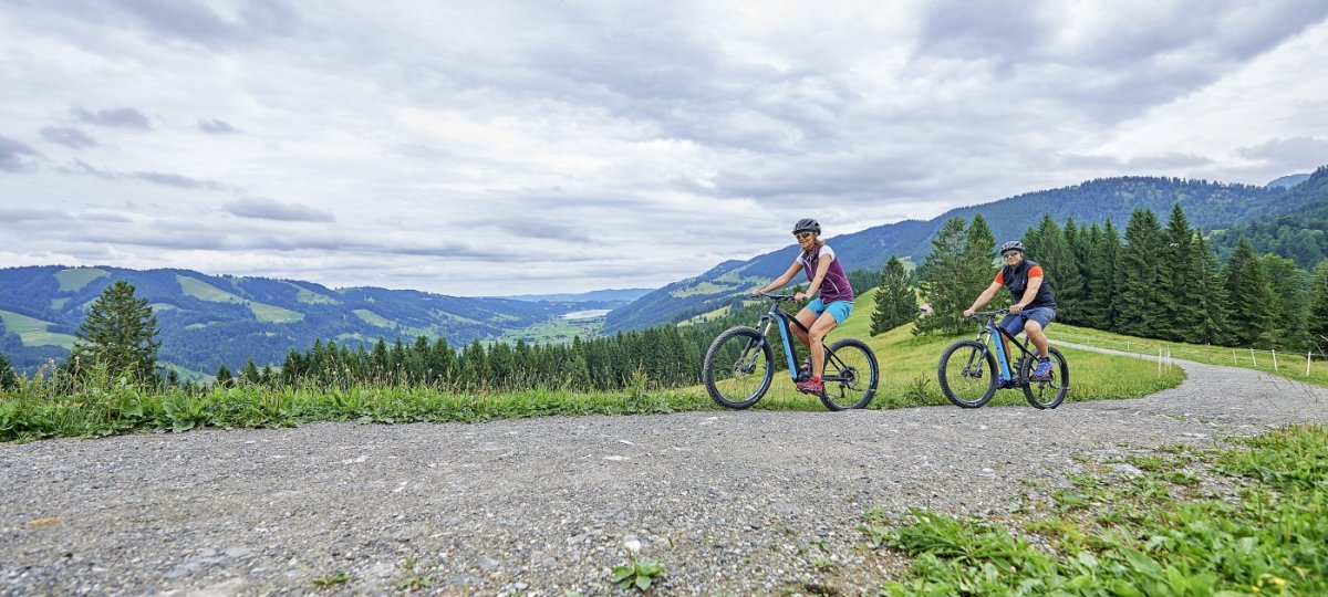 E-Biken am Hündle in Oberstaufen