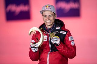 World Champion Johannes LAMPARTER (AUT) World Champion Johannes LAMPARTER from Austria poses in the medal ceremony of the Nordic Combined Men Individual Gundersen LH/10km during the FIS Nordic World Ski Championships on 4, March, 2021 in Oberstdorf, Germany. (Photo by Daniel Kopatsch/OC Oberstdorf 2021)