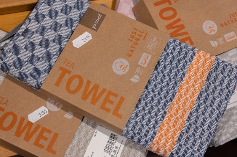 tea towel blau-orange