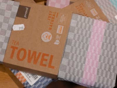 tea towel grau-rosa