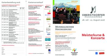 Programm Oberstdorfer Musiksommer 2016