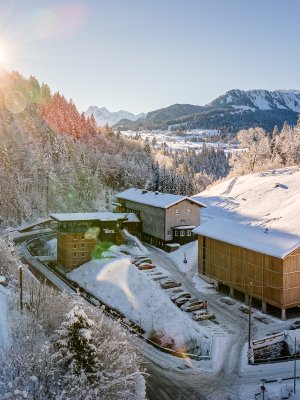 Oberstdorf Hostel im Winter