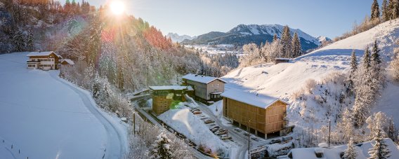 Oberstdorf Hostel im Winter