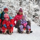 Rodeln mit der Familie