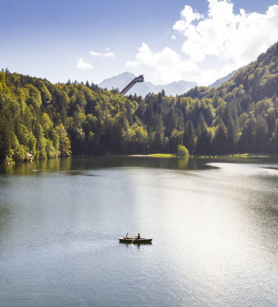 Ruderboot auf dem Freibergsee