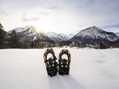 Mit den Schneeschuhen unterwegs