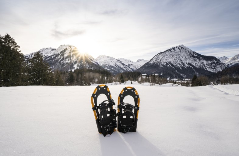 Mit den Schneeschuhen unterwegs