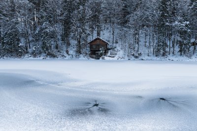 Hütte am Freibergsee