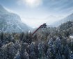 Winterliche Skiflugschanze