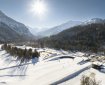 Sonne über dem Nordic Zentrum Oberstdorf
