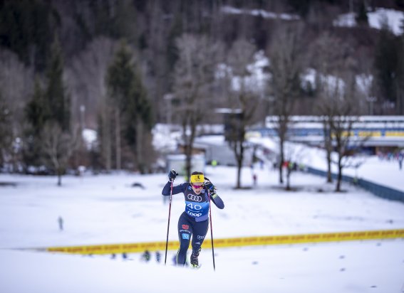 Coletta bei einem Langlaufrennen