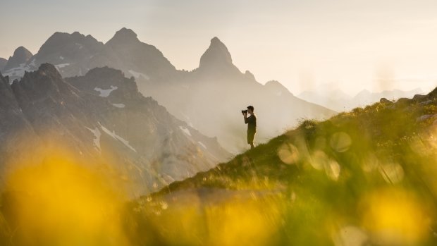 Fotograf am Muttler Kopf