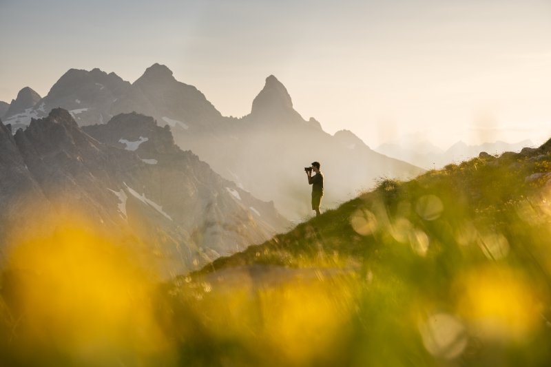 Fotograf am Muttler Kopf