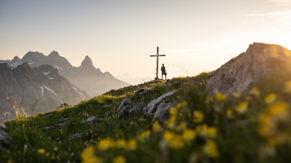 Der Gipfel Gipfelkreuz am Muttlerkopf