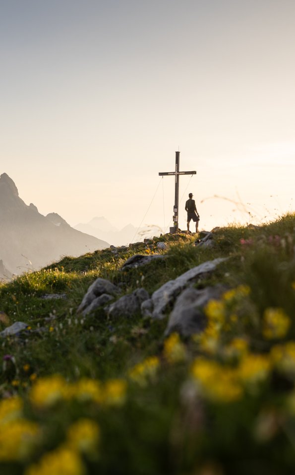 Der Gipfel Gipfelkreuz am Muttlerkopf