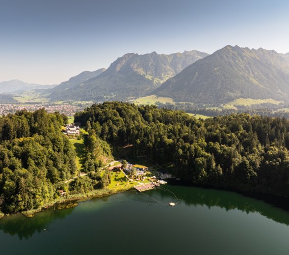 Blick Richtung Naturbad Freibergsee