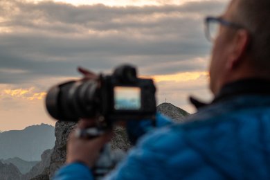mit Blick auf den Hindelanger Klettersteig