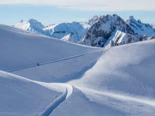 Weg zum Zeigersattel mit Höfats