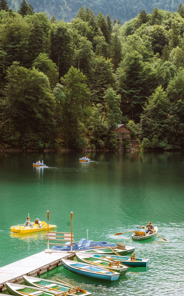 Tretbootfahren am Freibergsee