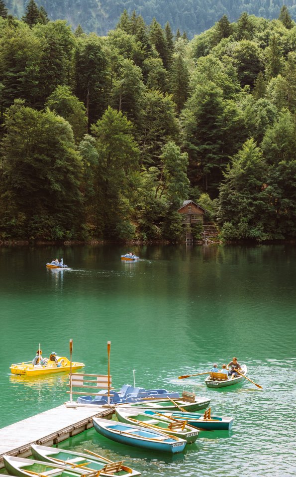 Tretbootfahren am Freibergsee