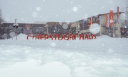 Oberstdorf Haus im Schnee
