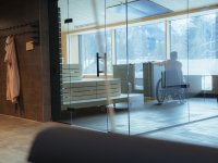 Aussicht in der Sauna genießen