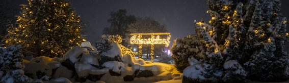Winter am Ortseingang