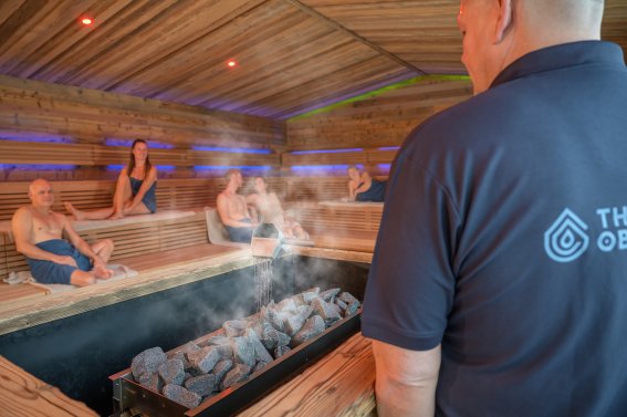 Aufguss in der Alpensauna