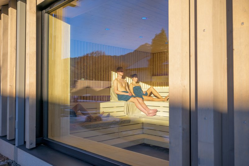 Blick in die Heusauna