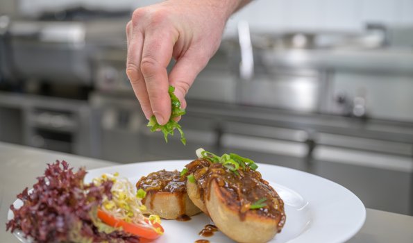 Krautkrapfen in der Therme