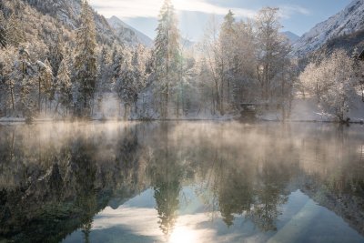 Perfekte Spiegelung im Christlessee